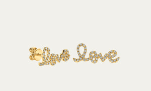 Gold Love Studs