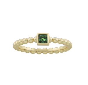Square Emerald Beaded Band