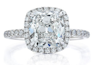 Cushion Halo Engagement Ring