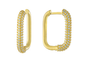 Pavè Square Hoop
