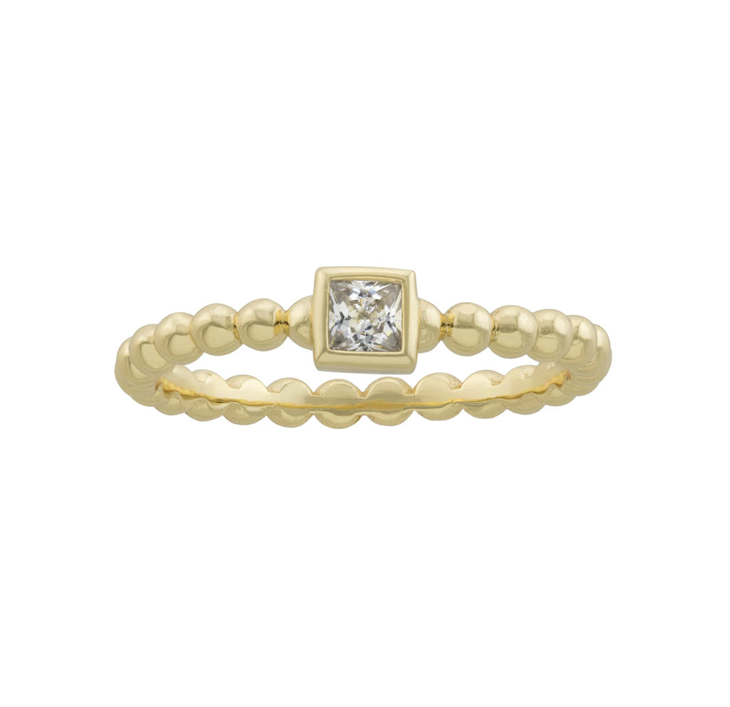 Square Clear Beaded Band