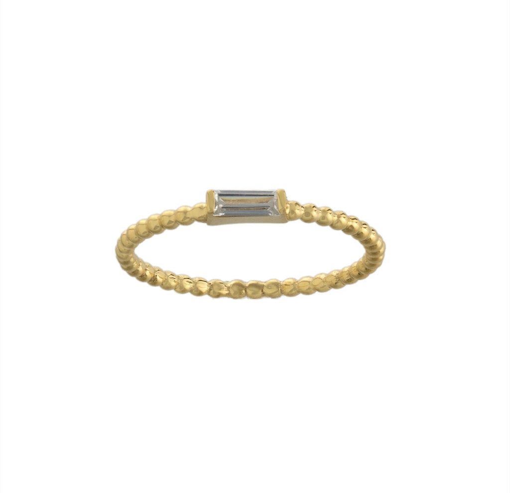 Rectangle Clear Beaded Band
