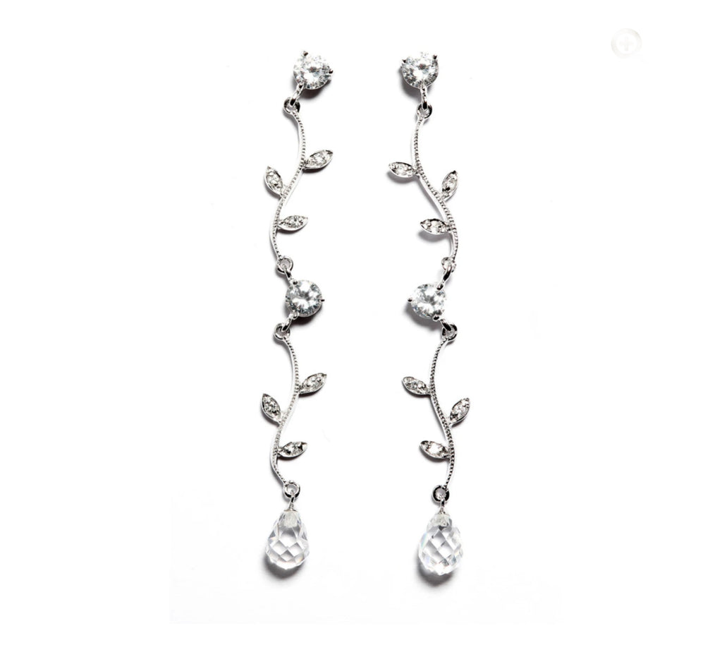 Bridal Vine Drop Earrings