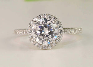 Round Halo Engagement Ring