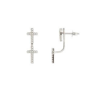 Peak-A-Boo Cross Earrings